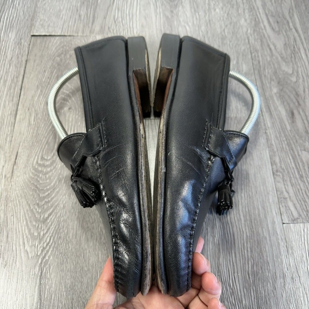 ALLEN EDMONDS URBINO Leather Loafers Shoes Mens SZ 10 D Italy HandCrafted Black - Picture 3 of 12